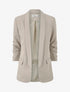 Veste droite à col rond et épaulettes - Rose - 1
