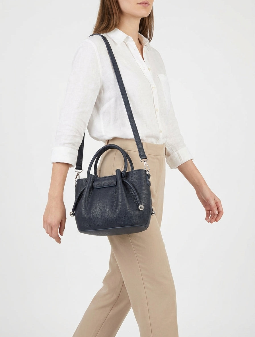 Sac besace Blanche style bourse - Marine