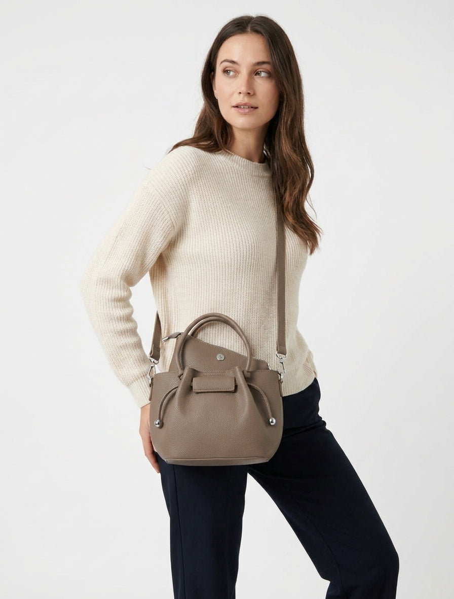 Sac besace Blanche style bourse - Taupe
