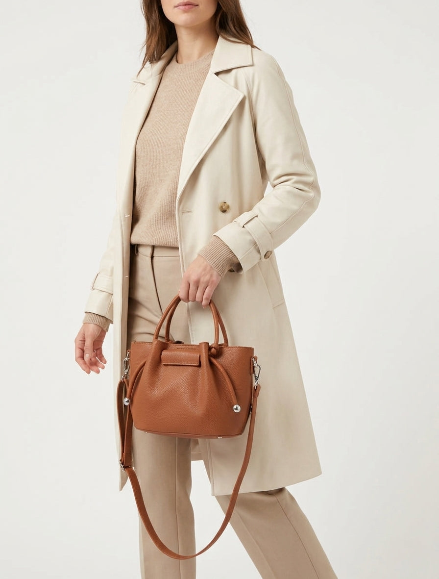 Sac besace Blanche style bourse - Camel