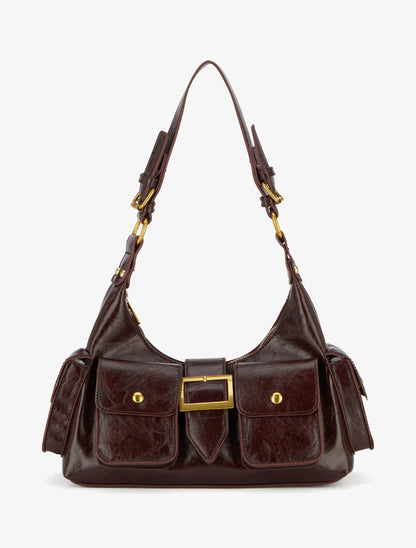 Sac besace Monica - Lie de vin - 1