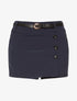 Jupe short unie - marine - 3