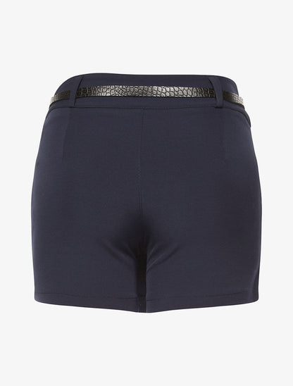 Jupe short unie - marine - 2