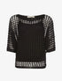 Pull filet et débardeur - noir - 1