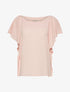 Blouse mousseline col perlé - rose - 1