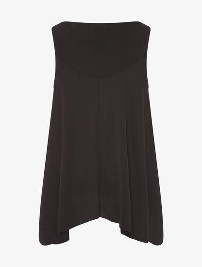 Blouse asymétrique dos long - noir - 2