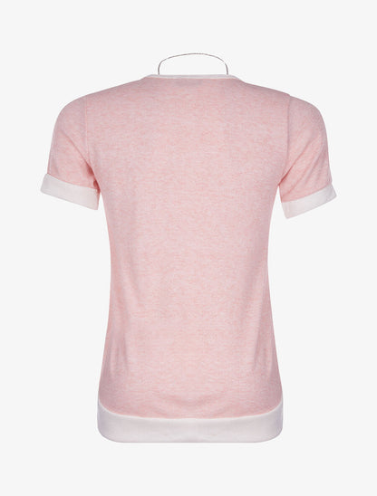 Pull doux à manches courtes - rose - 2