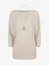 Pull doux et sautoir étoile - beige - 1