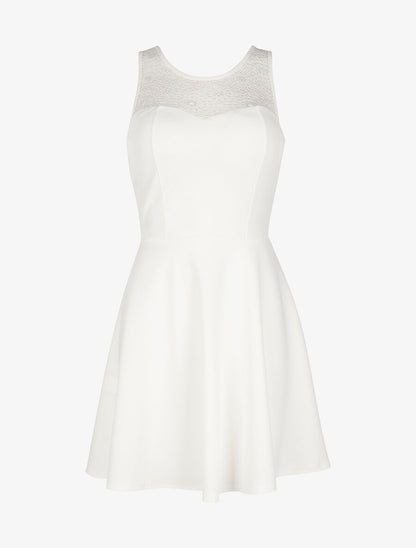 Robe gros flot au dos - blanc - 3