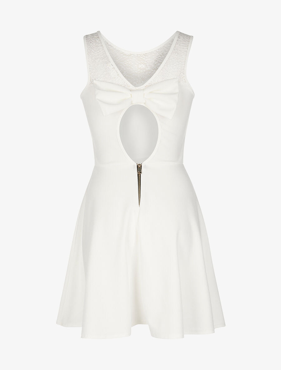 Robe gros flot au dos - blanc - 2