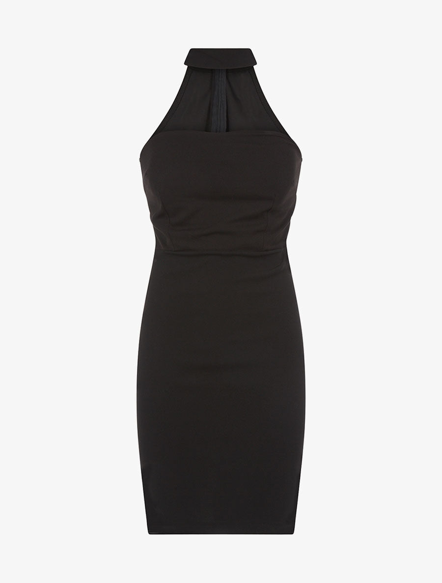 Robe bustier col chocker - noir - 1