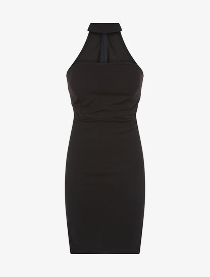 Robe bustier col chocker - noir - 1