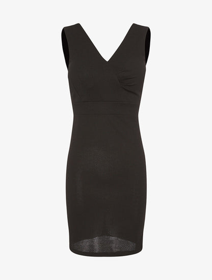Robe poitrine à plis - noir - 1