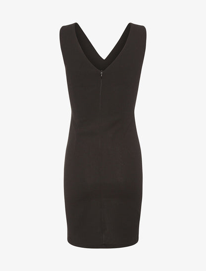Robe poitrine à plis - noir - 2