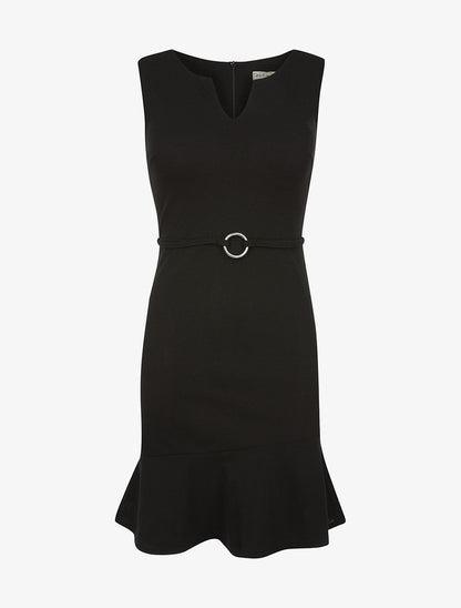 Robe anneau argenté à la taille - noir - 3