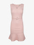 Robe anneau argenté à la taille - rose - 1