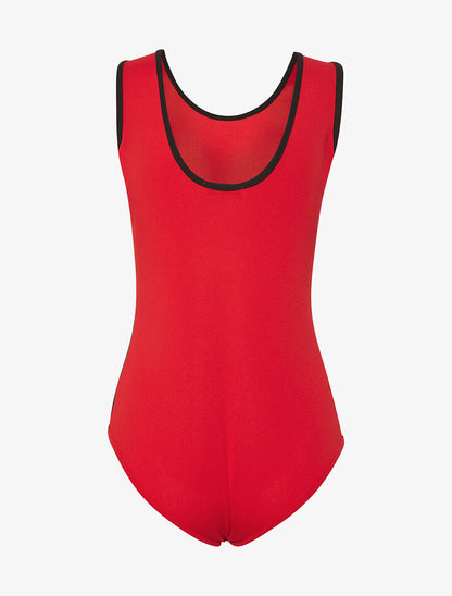 Body à lignes sport - rouge - 2