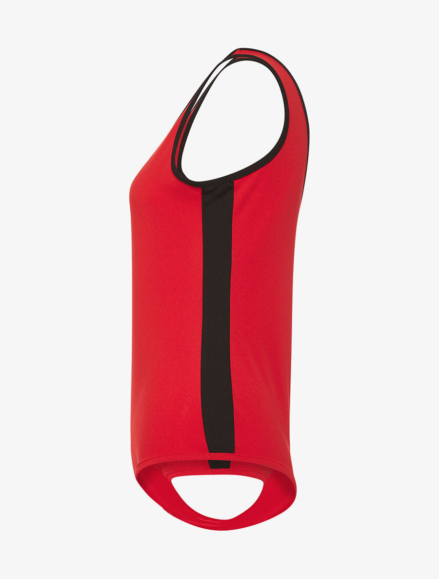 Body à lignes sport - rouge - 3