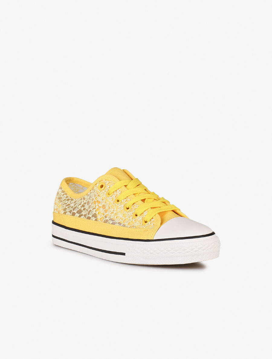 Tennis style crochet et sequins - Jaune - 3