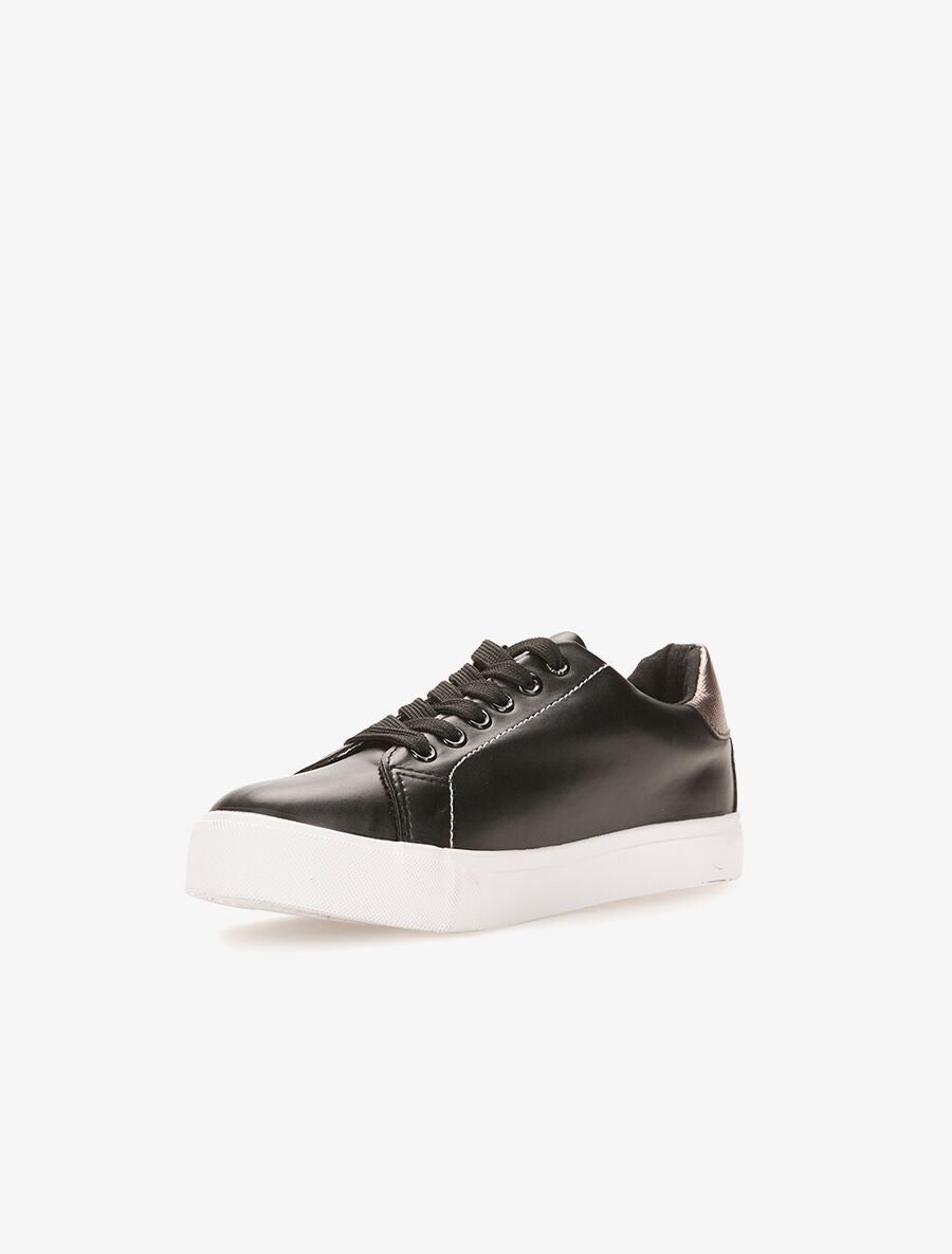 Sneakers coeur en relief - noir/rouge - 3