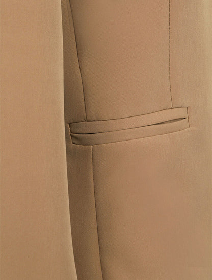 Veste unie ajustée - Camel - 3