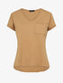 T-shirt droit uni manches courtes - Camel - 4
