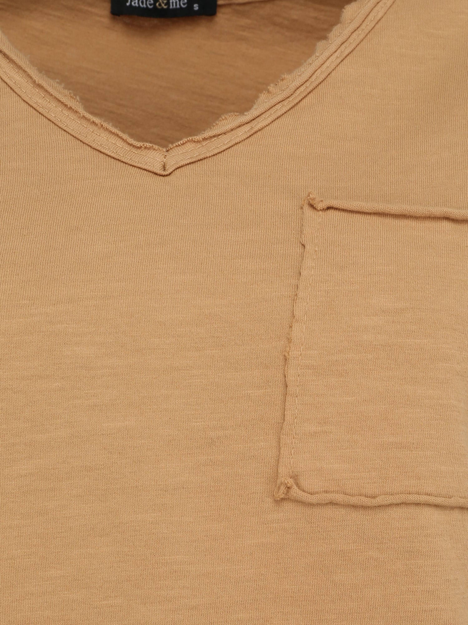 T-shirt droit uni manches courtes - Camel - 3