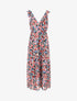 Robe imprimé fleurs champêtres à bretelles à détail noeud - Noir - 1