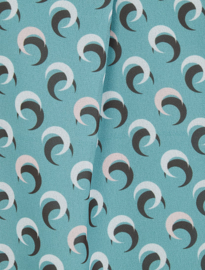 Top droit sans manches à imprimé demi lune - Bleu clair - 3