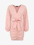 Robe moulante à détail froncés - Rose pâle - 1