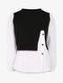 Sweat style chemise en trompe l&