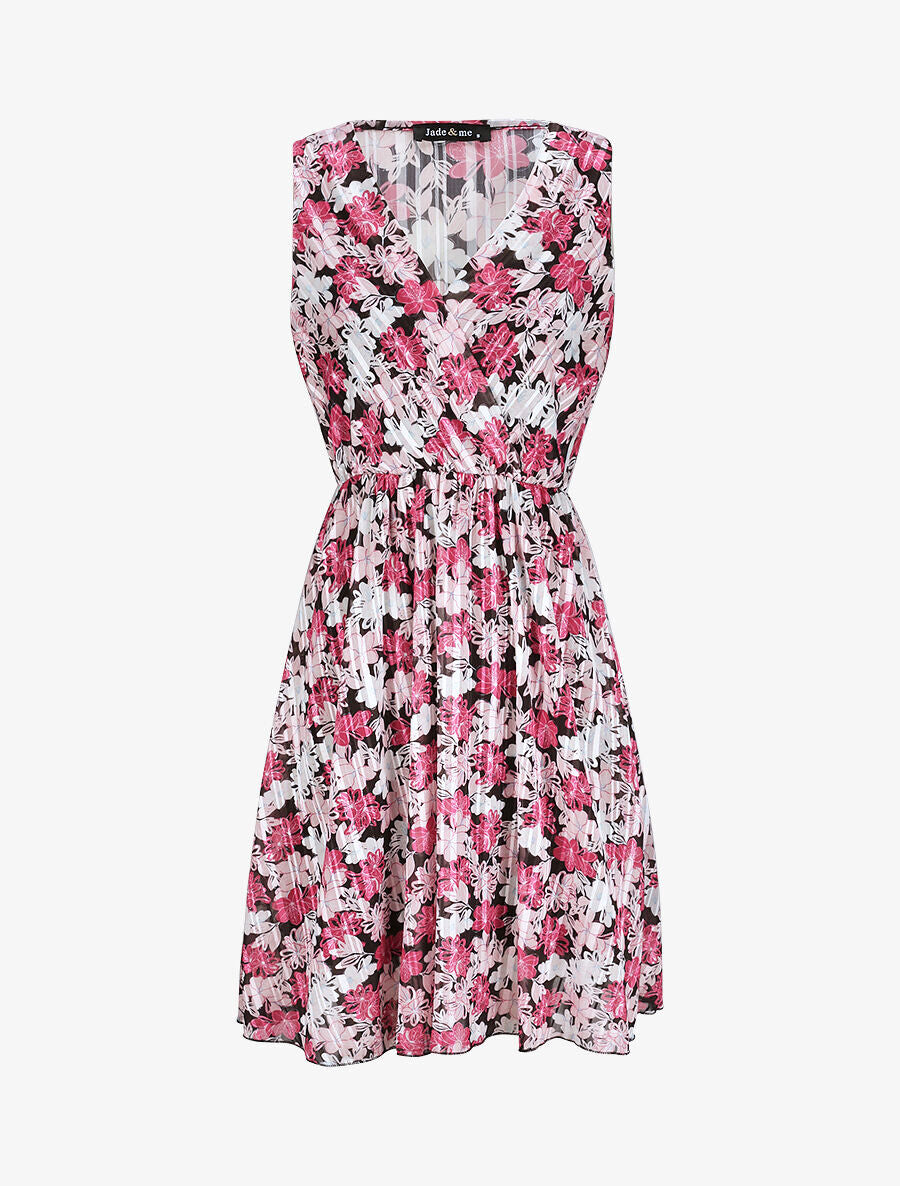 Robe patineuse imprimé lys - Rose - 1