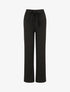 Pantalon droit ample uni à taille haute - Noir - 1