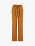 Pantalon droit ample uni à taille haute - Camel - 4