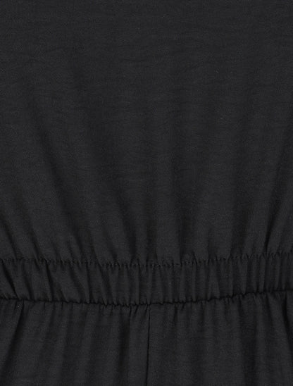 Combinaison fluide unie - Noir - 3