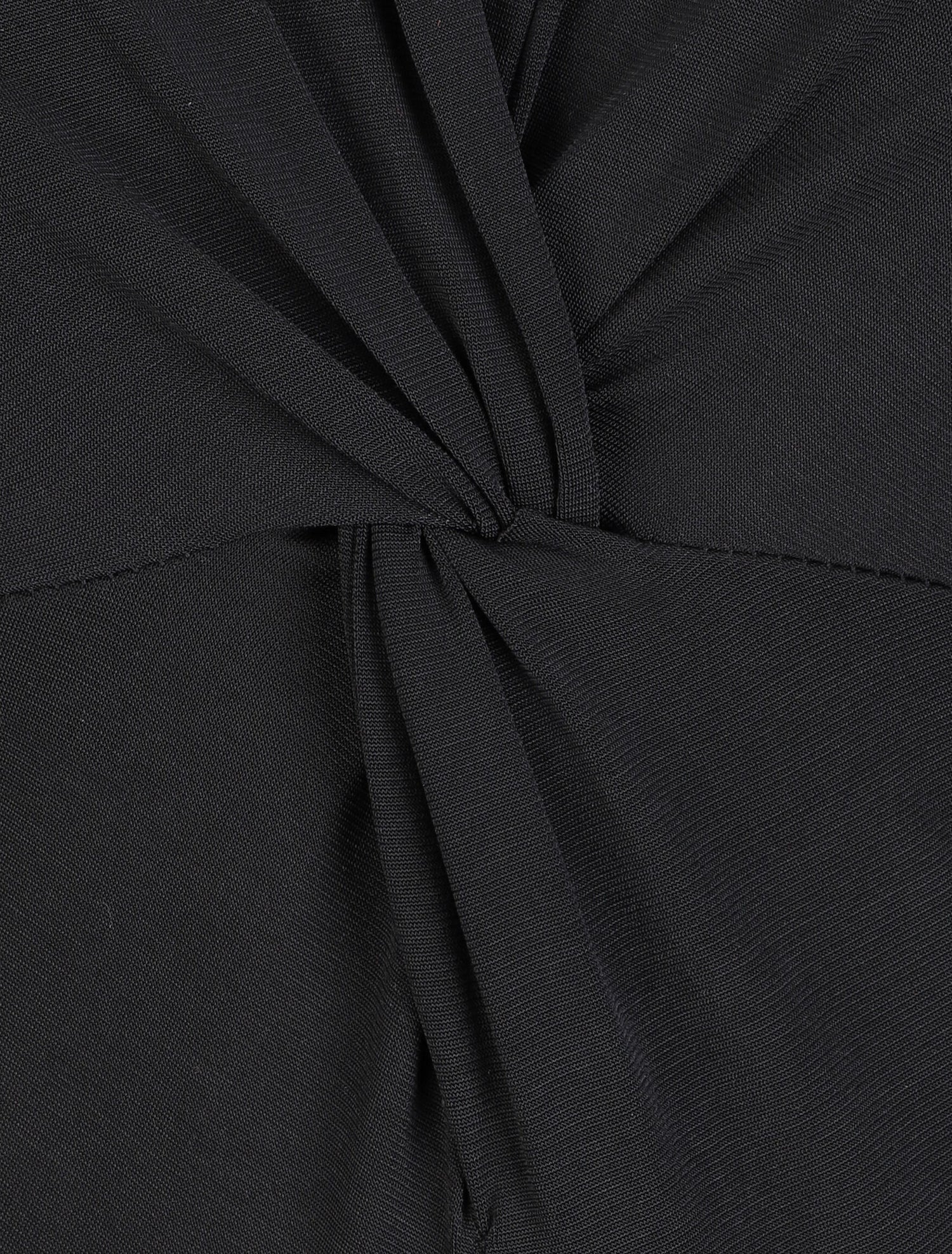 Body uni à col style noeud - Noir - 3