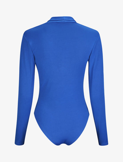 Body uni à col style noeud - Bleu roi - 2