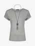 T-shirt slim uni manches courtes - Gris chiné - 4