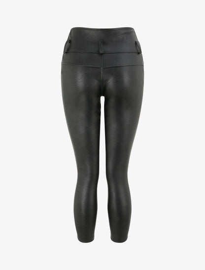 Pantalon simili uni - Noir - 2