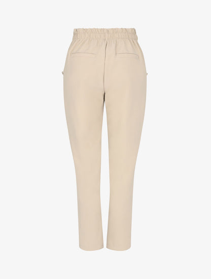 Pantalon slim à boutons stylisés - Beige - 2