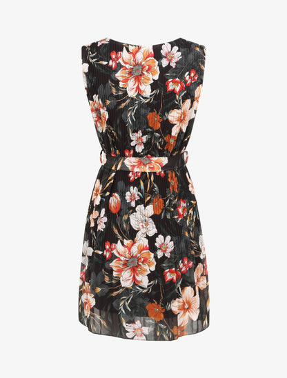 Robe plissée imprimé fleurs d&