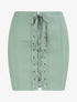 Jupe en simili à lacets - Menthe - 1