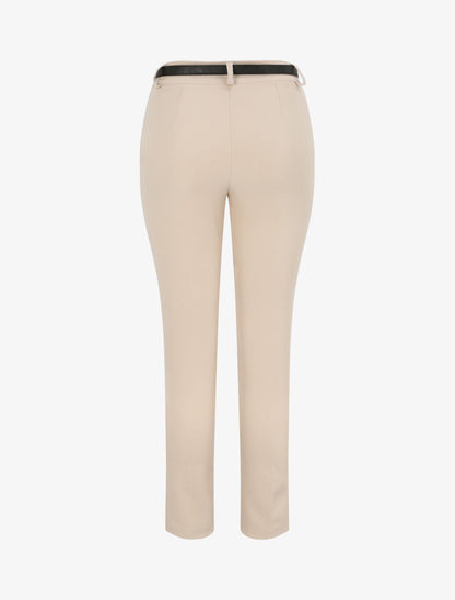 Pantalon fluide uni - Beige - 2