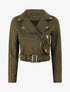Veste courte en suédine - Kaki - 1