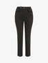 Pantalon carotte taille haute uni - Noir - 4
