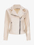 Perfecto droit en suédine poche zippée décorative - Beige - 4