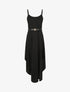 Robe longue asymétrique coupe patineuse - Noir - 4