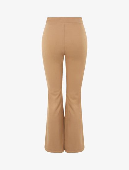 Pantalon taille standard coupe flare - Camel - 2