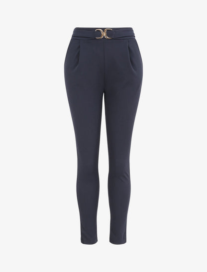 Pantalon fluide coupe droite - Marine - 4