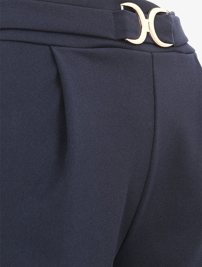 Pantalon fluide coupe droite - Marine - 3